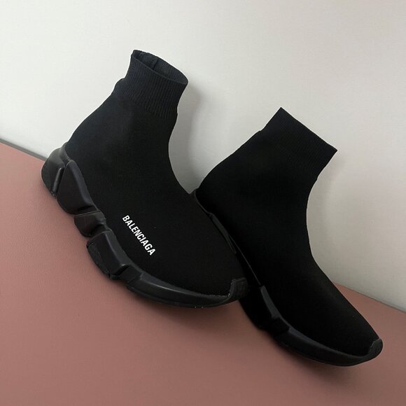 Balenciaga Speed Knit Sneaker in Black size US 7 - Picture 1 of 3